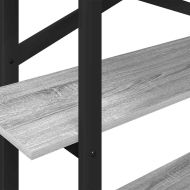 Рафт за книги Сив Сонома 100 x 33,5 x 102 см Инженерно дърво