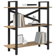 Рафт за книги Дъб 100 x 33,5 x 102 см Инженерно дърво