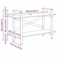 Рафт за книги Черния дъб 100 x 33,5 x 64 см Инженерно дърво