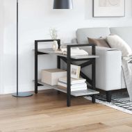 Рафт за книги Сив Сонома 100 x 33,5 x 64 см Инженерно дърво