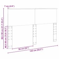Облегалка за глава с таблото Гланц бяло 140 cm Инженерно дърво