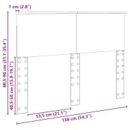 Облегалка за глава с таблото Гланц бяло 135 cm Инженерно дърво