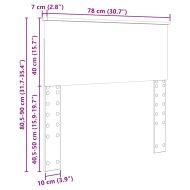 Облегалка за глава с таблото Гланц бяло 75 cm Инженерно дърво