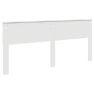 Облегалка за глава с таблото Бяло 200 cm Инженерно дърво