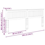 Облегалка за глава с таблото Сонома дъб 200 cm Инженерно дърво