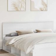 Облегалка за глава с таблото Гланц бяло 200 cm Инженерно дърво