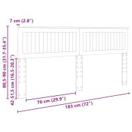 Облегалка за глава с таблото Димян дъб 180 cm Инженерно дърво