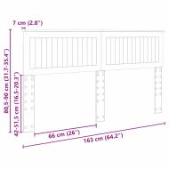 Облегалка за глава с таблото Кафяв дъб 160 cm Инженерно дърво