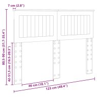 Облегалка за глава с таблото Сив Сонома 120 cm Инженерно дърво