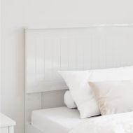 Облегалка за глава с таблото Гланц бяло 100 cm Инженерно дърво