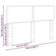 Облегалка за глава с таблото Бяло 160 cm Инженерно дърво
