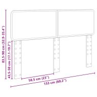 Облегалка за глава с таблото Кафяв дъб 150 cm Инженерно дърво