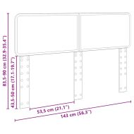 Облегалка за глава с таблото Бяло 140 cm Инженерно дърво