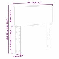 Облегалка за глава с таблото Бяло 100 cm Инженерно дърво