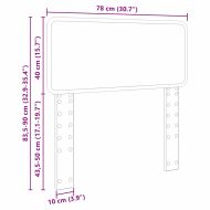 Облегалка за глава с таблото Гланц бяло 75 cm Инженерно дърво