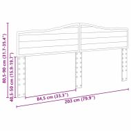 Облегалка за глава с таблото Кафяв дъб 200 cm Инженерно дърво
