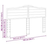 Облегалка за глава с таблото Дъб 140 cm Инженерно дърво