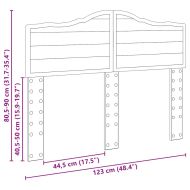 Облегалка за глава с таблото Сив Сонома 120 cm Инженерно дърво