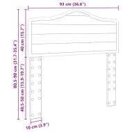 Облегалка за глава с таблото Сив Сонома 90 cm Инженерно дърво