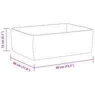 Мивка, 40x30x13 см, керамична, черна