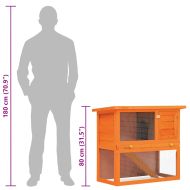 Външна клетка за зайци/други малки животни, 1 врата, дърво