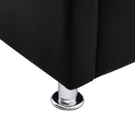 Фотьойл с кубична форма, черен, изкуствена кожа