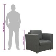 Фотьойл, тъмносив, текстил