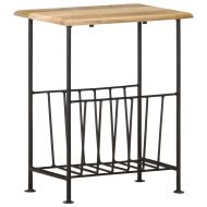 Поставка за списания 40x30x50 см мангово дърво масив и стомана