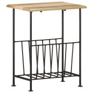 Поставка за списания 40x30x50 см мангово дърво масив и стомана