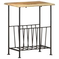 Поставка за списания 40x30x50 см мангово дърво масив и стомана