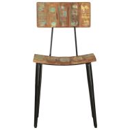 Трапезни столове, 2 бр, регенерирано дърво масив