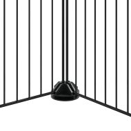 Клетка за животни с врата, 20 панела, черна, 35x35 см, стомана