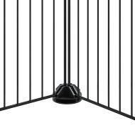 Клетка за животни с врата, 36 панела, черна, 35x35 см, стомана