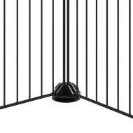 Клетка за животни с врата, 44 панела, черна, 35x35 см, стомана