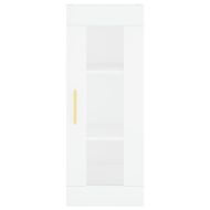 Висок шкаф, бял, 34,5x34x180 см, инженерно дърво