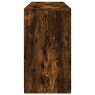 Сайдборд с LED светлини, oпушен дъб, 123x37x67 см