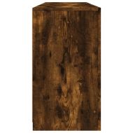 Сайдборд с LED светлини, oпушен дъб, 163x37x67 см