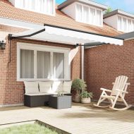 Сгъваем навес Бяло 300x250 см текстил