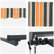 Сгъваем навес Зелен и жълт 300x250 см текстил