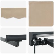 Сгъваем навес Бежово 350x250 см текстил