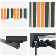 Сгъваем навес Зелен и жълт 350x250 см текстил