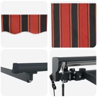 Сгъваем навес Оранжево и кафяво 400x300 см текстил