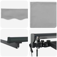 Сгъваем навес Светлосиво 400x300 см текстил