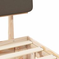 Леглова рамка с тапицирана гръбна част Таупе 180 x 200 cm