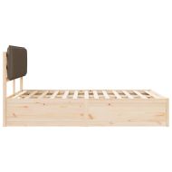 Леглова рамка с тапицирана гръбна част Таупе 140 x 190 cm