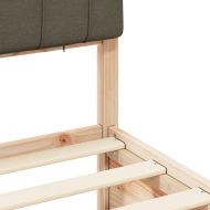 Леглова рамка с тапицирана гръбна част Таупе 150 x 200 cm