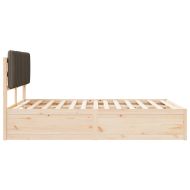 Леглова рамка с тапицирана гръбна част Таупе 140 x 190 cm