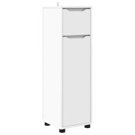 Комплект мебели за баня с чекмедже 4 pcs Бяло Инженерно дърво