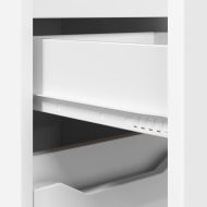 Комплект мебели за баня с чекмедже 4 pcs Бяло Инженерно дърво