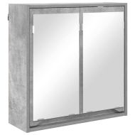 Комплект мебели за баня 4 pcs Циментено сиво Инженерно дърво